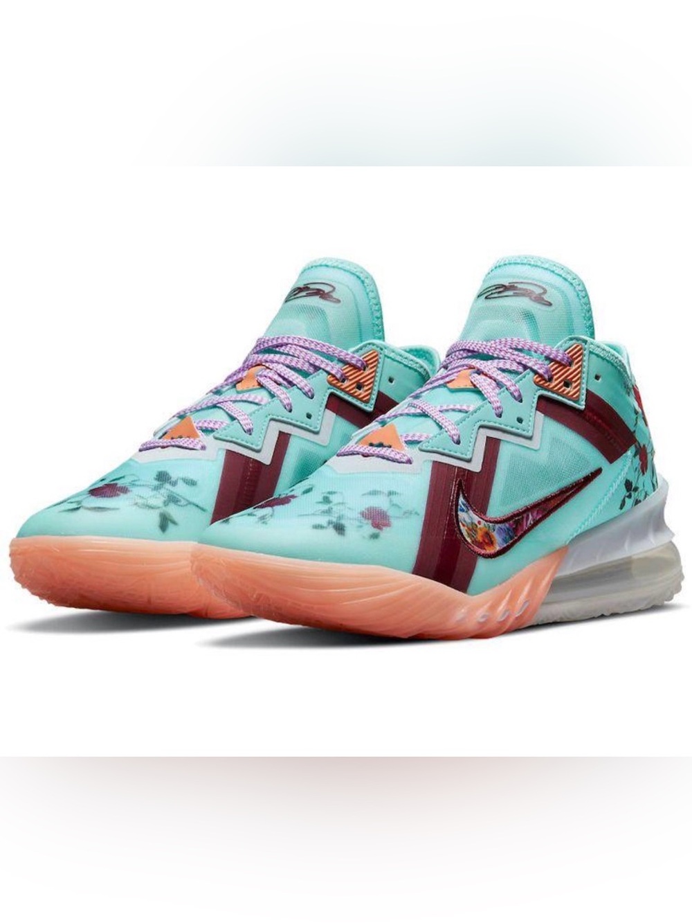 Nike LeBron 18 Low React x Mimi Plange Daughters Mens Sz 7 US Shoes CV7562-400